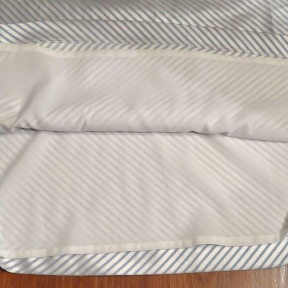 NWT Banana Republic One Shoulder Blue/White Stripe Satin Fit & Flare Dress, 12 - Picture 8 of 10